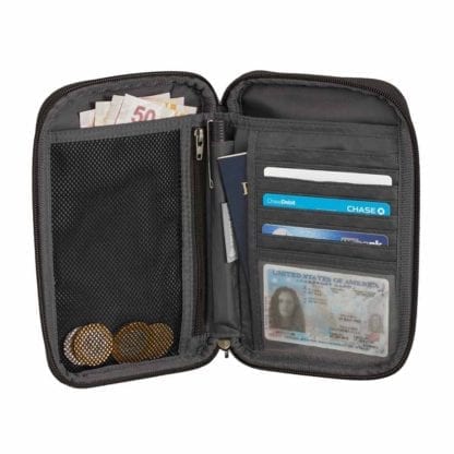 Picture of travel organiser with link in text to site