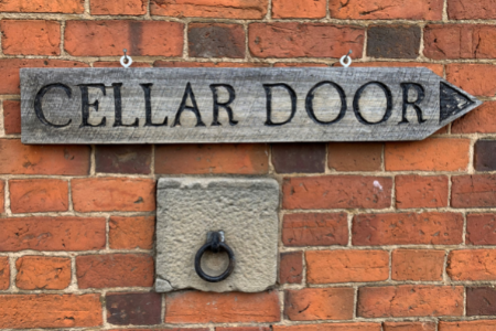 Cellar door sign Kempton distillery