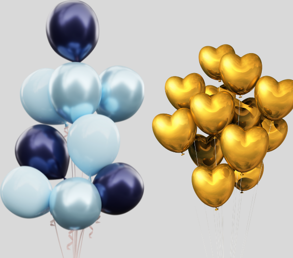 Picture representing how the filled balloons will look
