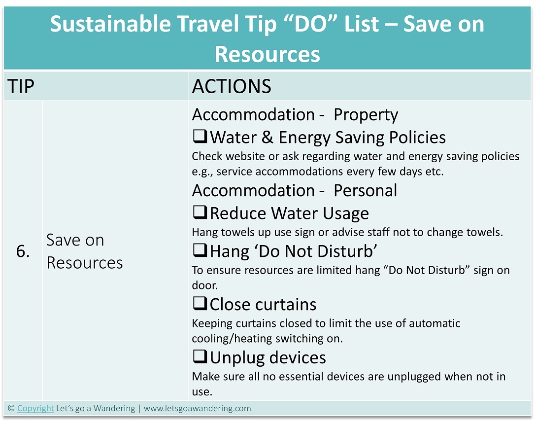 Image of Tip 6 for sustainable travel tips
