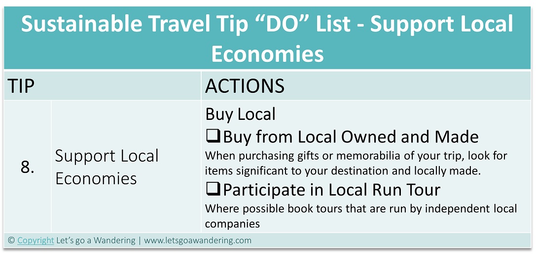 Image Sustainable travel tips - tip 8